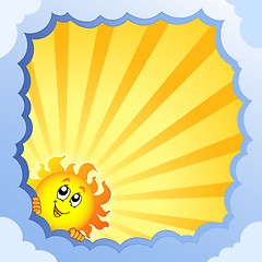 Image showing Cloudy frame with summer theme 2