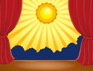 Image showing Stage with abstract sun 1