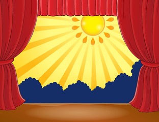 Image showing Stage with abstract sun 4