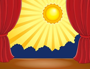 Image showing Stage with abstract sun 2