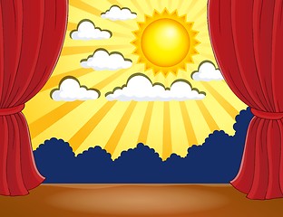 Image showing Stage with abstract sun 3