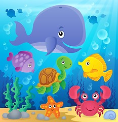 Image showing Underwater ocean fauna theme 7