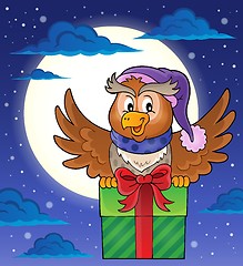 Image showing Owl with gift theme image 2