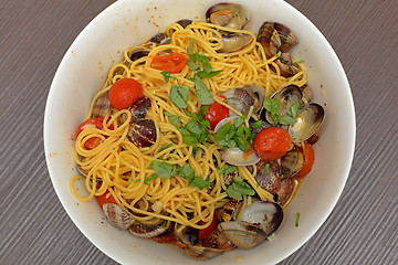 Image showing Spaghetti Vongole