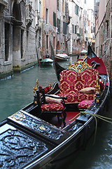 Image showing Gondola in canal