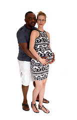 Image showing White woman pregnant black man.