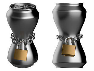 Image showing Locked thin drink can