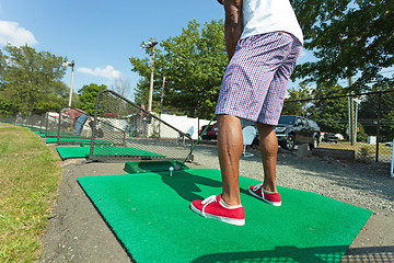 Image showing Driving Range Golfer