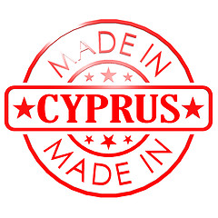 Image showing Made in Cyprus red seal