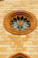 Image showing villa cortese italy   church  varese  the old   rose window