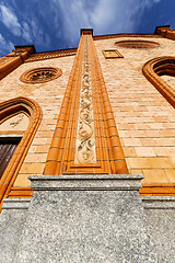 Image showing villa cortese italy   church  varese door entrance  