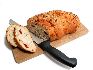 Image showing Bread knife board