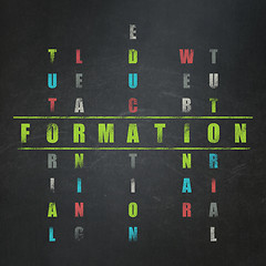 Image showing Learning concept: word Formation in solving Crossword Puzzle