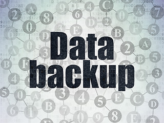 Image showing Information concept: Data Backup on Digital Paper background