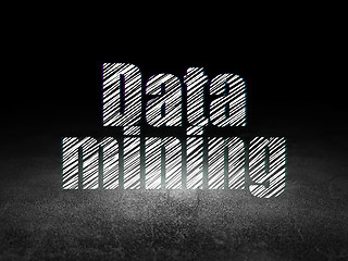 Image showing Data concept: Data Mining in grunge dark room