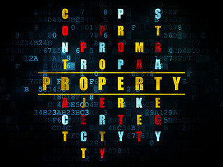 Image showing Business concept: word Property in solving Crossword Puzzle