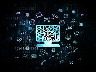 Image showing Learning concept: Computer Pc on Digital background