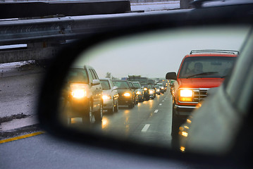 Image showing Traffic jam mirror