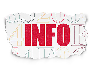 Image showing Information concept: Info on Torn Paper background