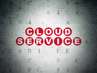 Image showing Cloud networking concept: Cloud Service on Digital Paper background