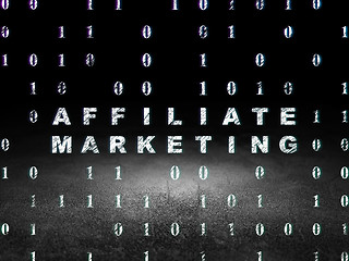 Image showing Finance concept: Affiliate Marketing in grunge dark room