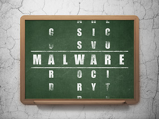 Image showing Security concept: word Malware in solving Crossword Puzzle