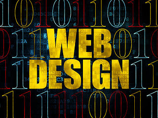 Image showing Web design concept: Web Design on Digital background