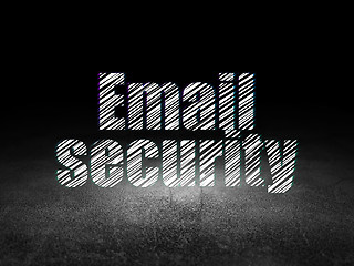 Image showing Protection concept: Email Security in grunge dark room