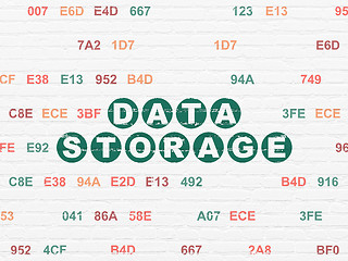 Image showing Data concept: Data Storage on wall background