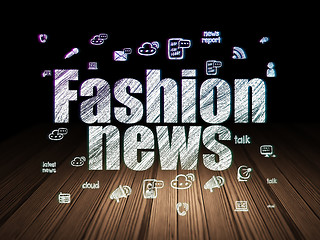 Image showing News concept: Fashion News in grunge dark room