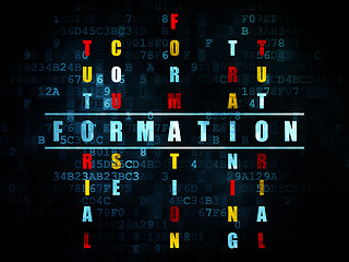 Image showing Studying concept: word Formation in solving Crossword Puzzle