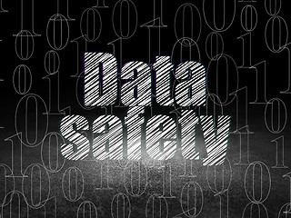 Image showing Data concept: Data Safety in grunge dark room