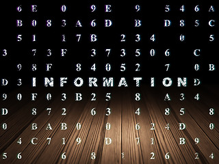 Image showing Data concept: Information in grunge dark room