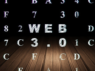 Image showing Web development concept: Web 3.0 in grunge dark room