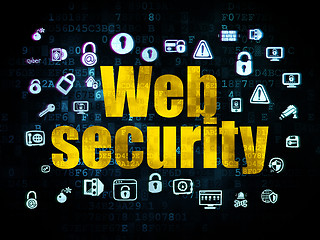 Image showing Protection concept: Web Security on Digital background