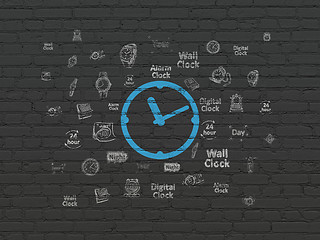 Image showing Time concept: Clock on wall background