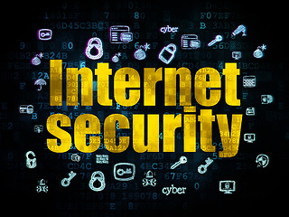 Image showing Security concept: Internet Security on Digital background