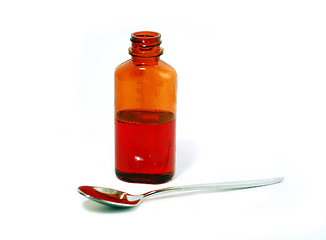 Image showing Cough syrup on white