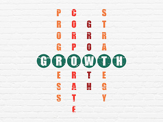 Image showing Finance concept: word Growth in solving Crossword Puzzle