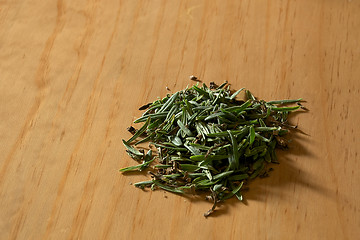 Image showing fresh cut pile of lavender leaves