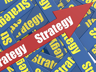 Image showing Strategy arrow