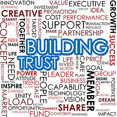 Image showing Building trust word cloud