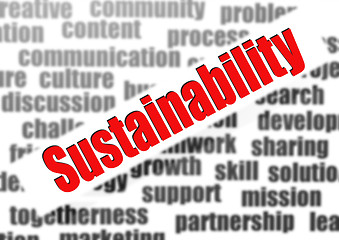 Image showing Sustainability word cloud