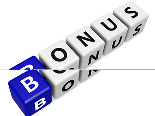 Image showing Blue bonus buzzword