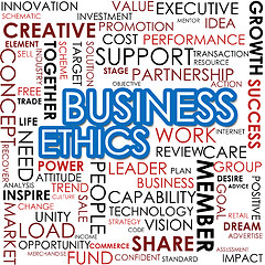 Image showing Business ethics word cloud cloud image