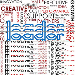 Image showing Leader word cloud