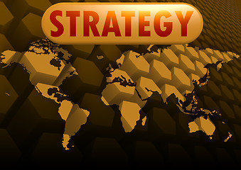 Image showing Strategy world map