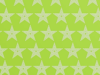 Image showing Green star pattern