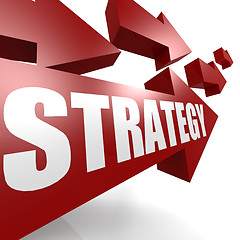 Image showing Strategy arrow in red