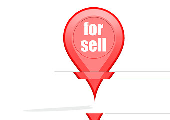 Image showing For sell pointer